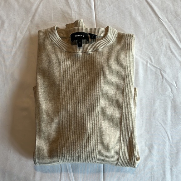 Theory Cream Ribbed Sweater - Picture 7 of 7
